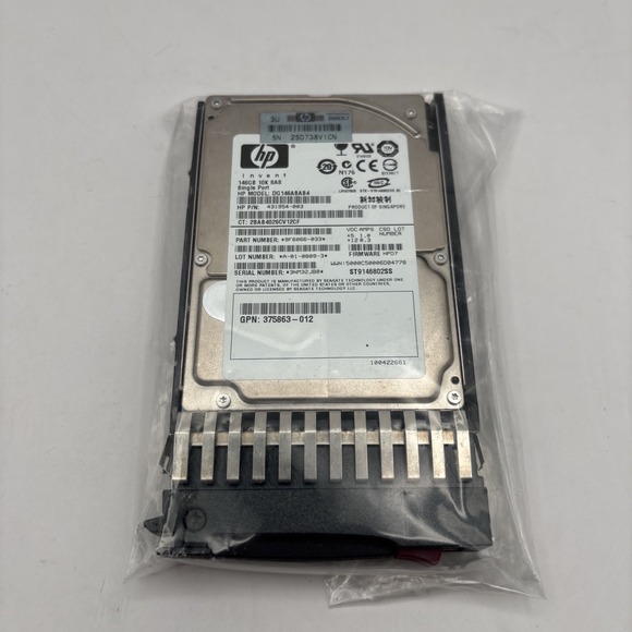 HP Other - HP‎ 146GB 10K SAS Single Port Hard Drive Model: DG146ABAB4